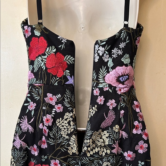 Dress the Population Black Floral Embroidered Mini Dress size XS - Picture 10 of 11